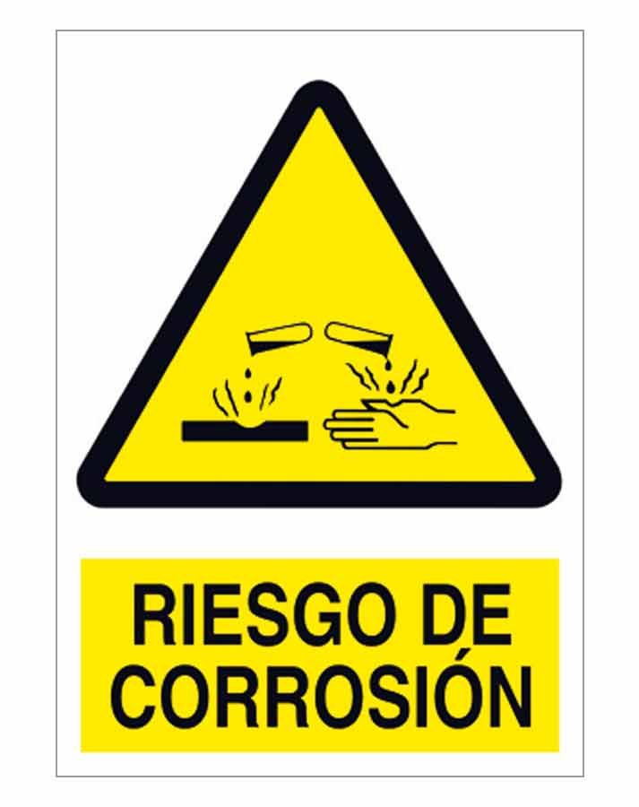 Riesgo de corrosión señal advertencia para comprar